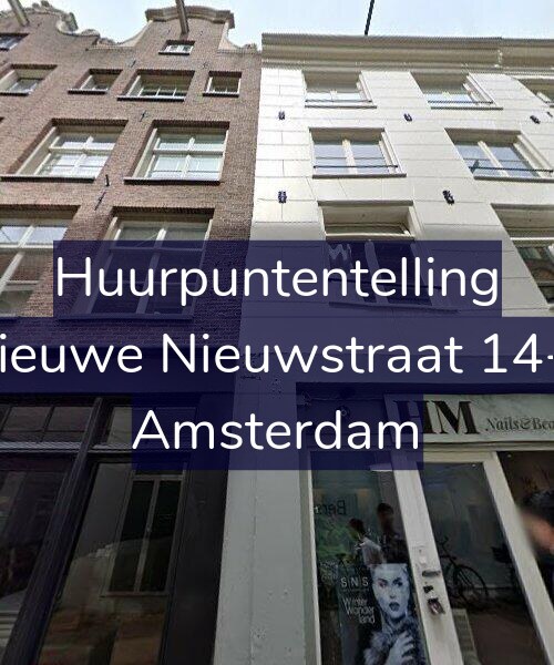 Foto gevel Huurpuntentelling voor Nieuwe Nieuwstraat 14-F, Amsterdam