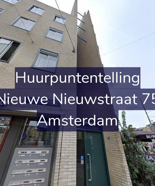 Foto gevel Huurpuntentelling voor Nieuwe Nieuwstraat 75, Amsterdam