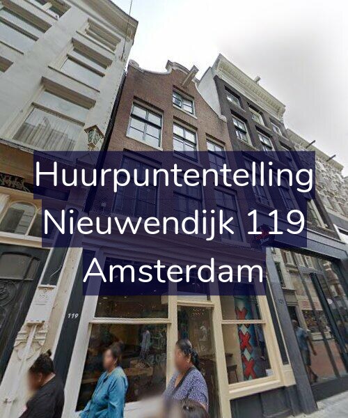 Foto gevel Huurpuntentelling voor Nieuwendijk 119-2, Amsterdam
