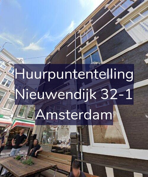 Foto gevel Huurpuntentelling voor Nieuwendijk 32-1, Amsterdam