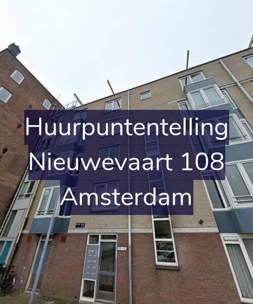 Foto gevel Huurpuntentelling voor Nieuwevaart 108, Amsterdam