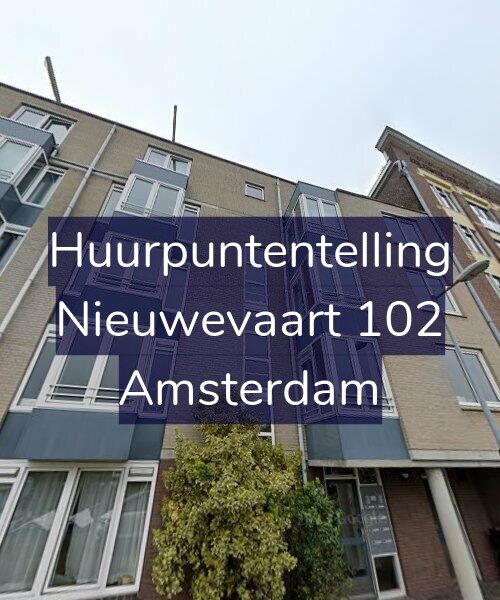 Foto gevel Huurpuntentelling voor Nieuwevaart 102, Amsterdam