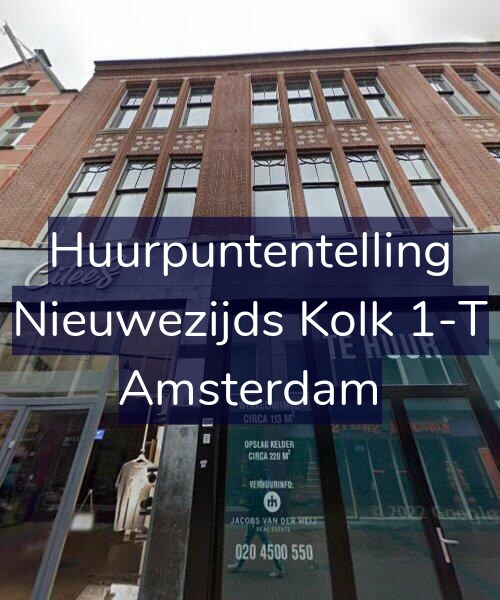 Foto gevel Huurpuntentelling voor Nieuwezijds Kolk 1-T, Amsterdam