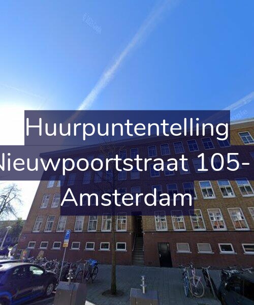 Foto gevel Huurpuntentelling voor Nieuwpoortstraat 105-1, Amsterdam