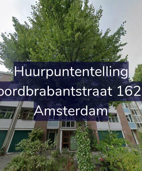 Foto gevel Huurpuntentelling voor Noordbrabantstraat 162-1, Amsterdam