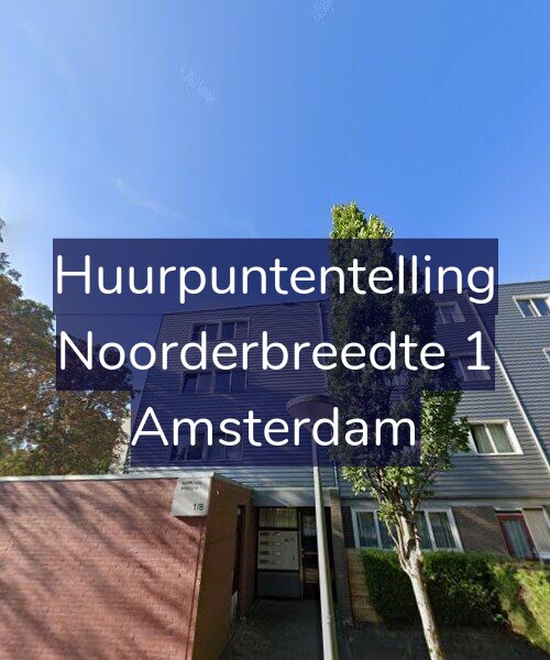 Foto gevel Huurpuntentelling voor Noorderbreedte 1, Amsterdam
