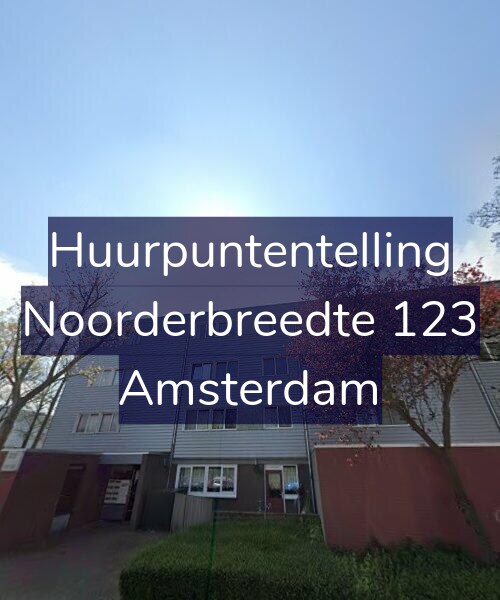 Foto gevel Huurpuntentelling voor Noorderbreedte 123, Amsterdam