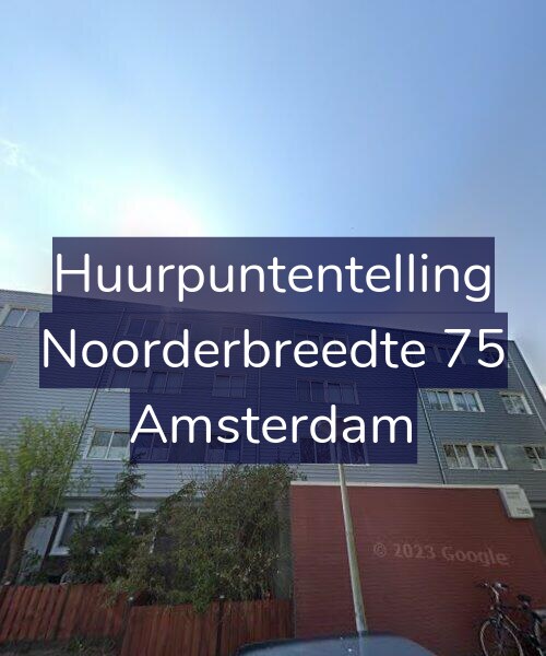 Foto gevel Huurpuntentelling voor Noorderbreedte 75, Amsterdam