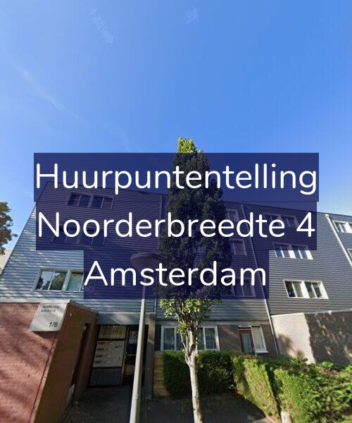 Foto gevel Huurpuntentelling voor Noorderbreedte 4, Amsterdam