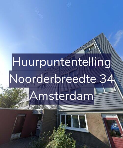 Foto gevel Huurpuntentelling voor Noorderbreedte 34, Amsterdam