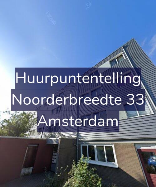 Foto gevel Huurpuntentelling voor Noorderbreedte 33, Amsterdam