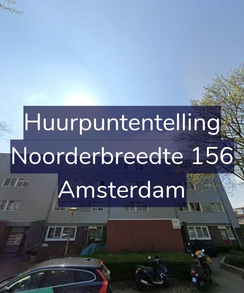 Foto gevel Huurpuntentelling voor Noorderbreedte 156, Amsterdam