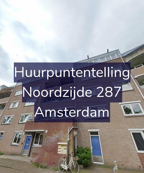 Foto gevel Huurpuntentelling voor Noordzijde 287, Amsterdam