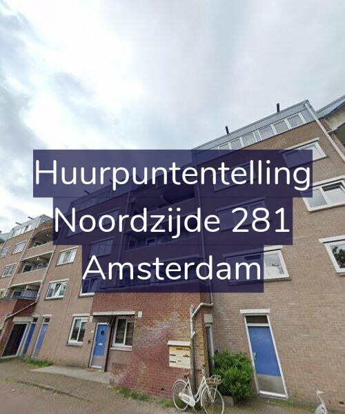Foto gevel Huurpuntentelling voor Noordzijde 281, Amsterdam