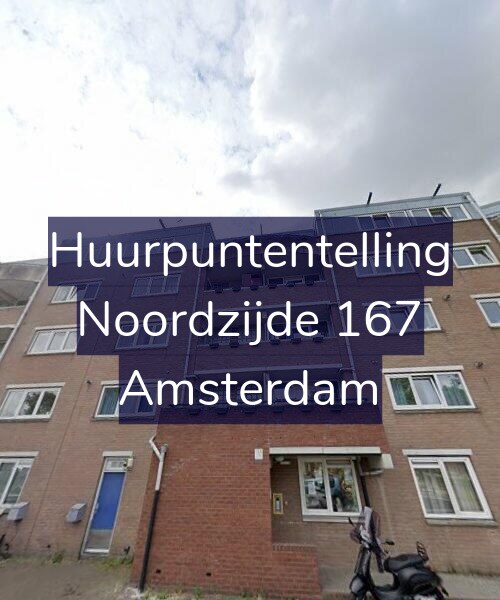 Foto gevel Huurpuntentelling voor Noordzijde 167, Amsterdam
