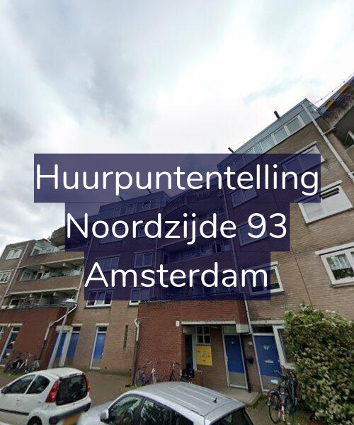 Foto gevel Huurpuntentelling voor Noordzijde 93, Amsterdam
