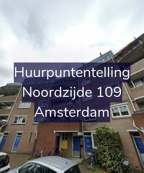 Foto gevel Huurpuntentelling voor Noordzijde 109, Amsterdam