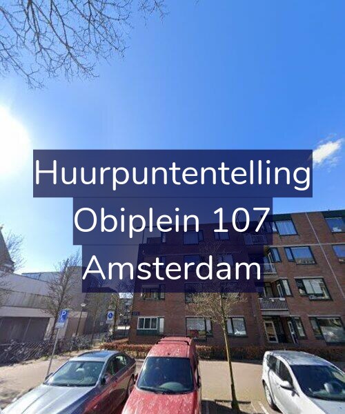 Foto gevel Huurpuntentelling voor Obiplein 107, Amsterdam
