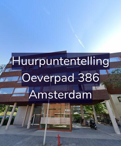 Foto gevel Huurpuntentelling voor Oeverpad 386, Amsterdam