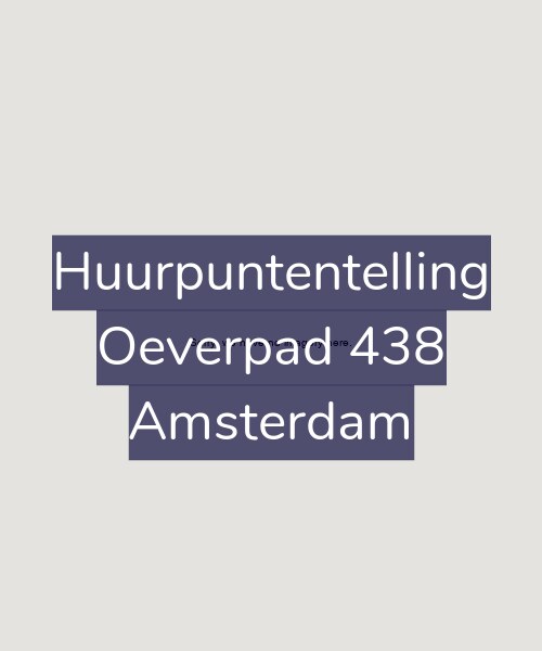 Foto gevel Huurpuntentelling voor Oeverpad 438, Amsterdam