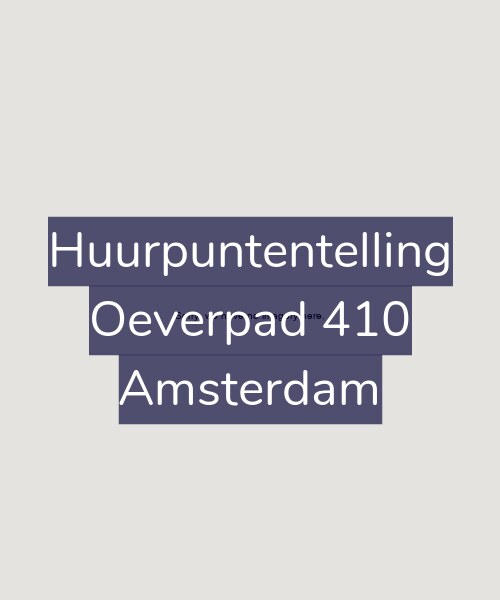 Foto gevel Huurpuntentelling voor Oeverpad 410, Amsterdam