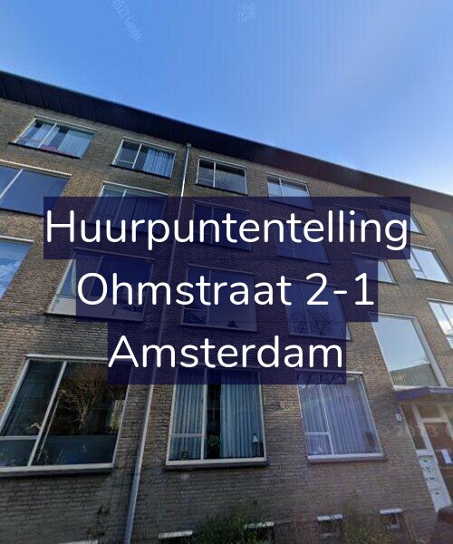 Foto gevel Huurpuntentelling voor Ohmstraat 2-1, Amsterdam