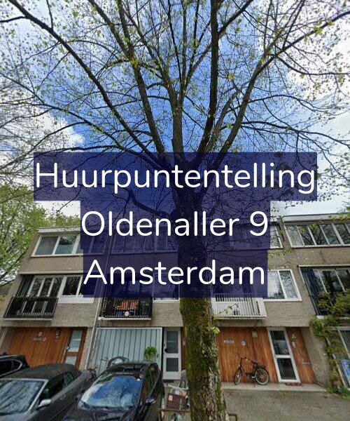 Foto gevel Huurpuntentelling voor Oldenaller 9, Amsterdam