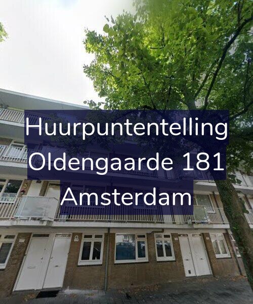 Foto gevel Huurpuntentelling voor Oldengaarde 181, Amsterdam