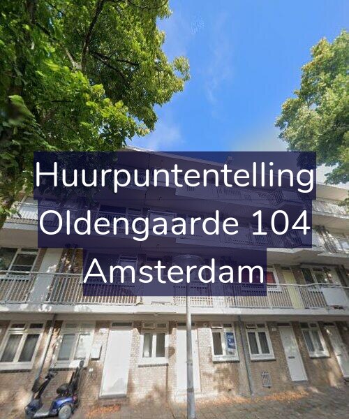 Foto gevel Huurpuntentelling voor Oldengaarde 104, Amsterdam