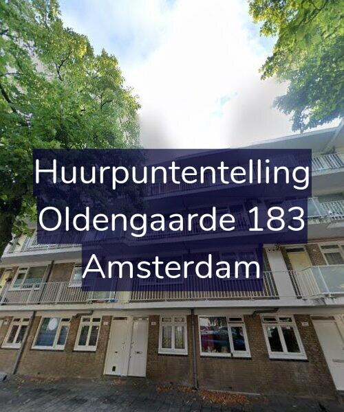Foto gevel Huurpuntentelling voor Oldengaarde 183, Amsterdam