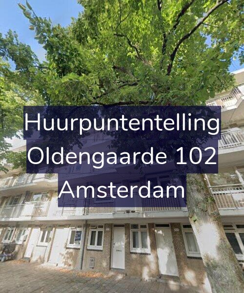 Foto gevel Huurpuntentelling voor Oldengaarde 102, Amsterdam