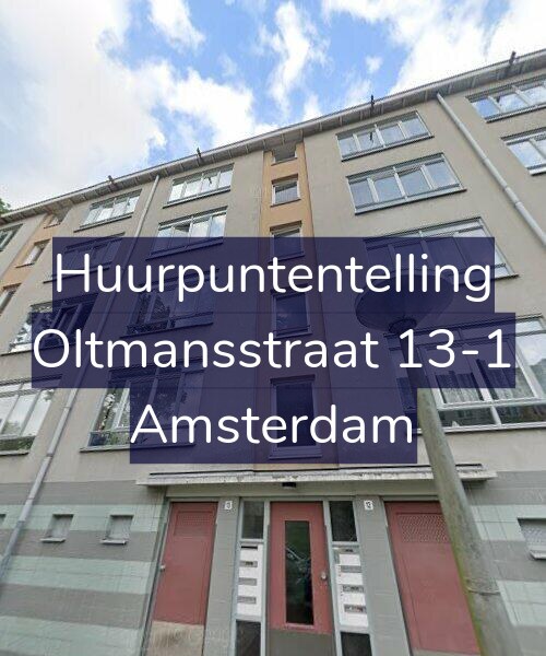 Foto gevel Huurpuntentelling voor Oltmansstraat 13-1, Amsterdam