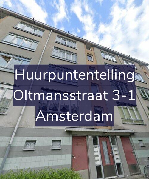 Foto gevel Huurpuntentelling voor Oltmansstraat 3-1, Amsterdam