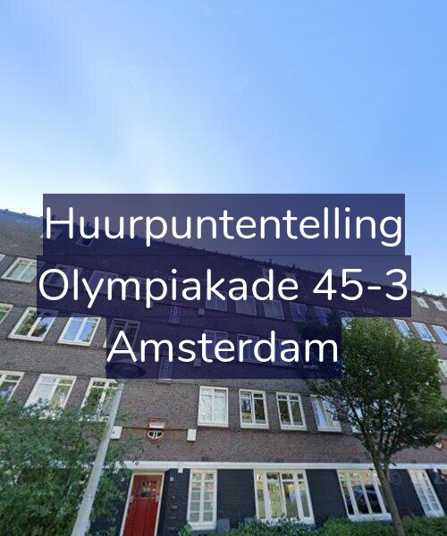 Foto gevel Huurpuntentelling voor Olympiakade 45-3, Amsterdam