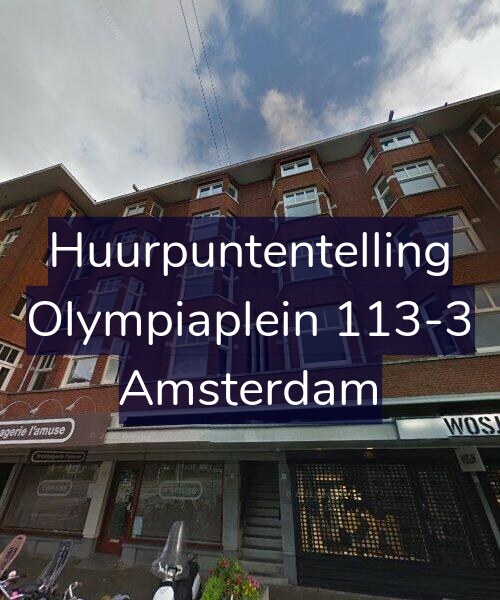 Foto gevel Huurpuntentelling voor Olympiaplein 113-3, Amsterdam