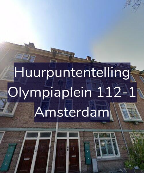 Foto gevel Huurpuntentelling voor Olympiaplein 112-1, Amsterdam