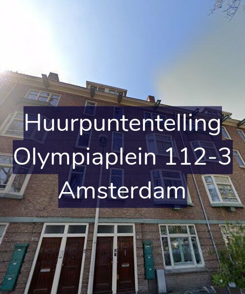 Foto gevel Huurpuntentelling voor Olympiaplein 112-3, Amsterdam