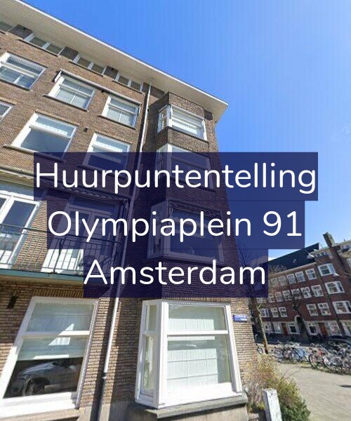 Foto gevel Huurpuntentelling voor Olympiaplein 91, Amsterdam