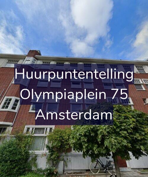 Foto gevel Huurpuntentelling voor Olympiaplein 75, Amsterdam
