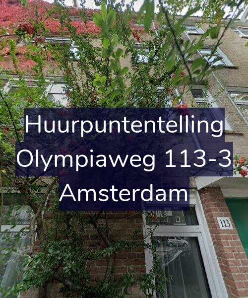 Foto gevel Huurpuntentelling voor Olympiaweg 113-3, Amsterdam