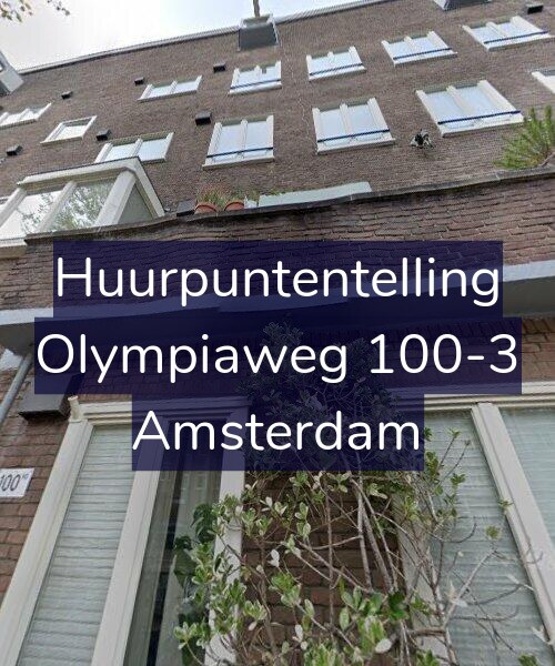 Foto gevel Huurpuntentelling voor Olympiaweg 100-3, Amsterdam