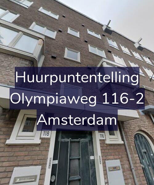 Foto gevel Huurpuntentelling voor Olympiaweg 116-2, Amsterdam