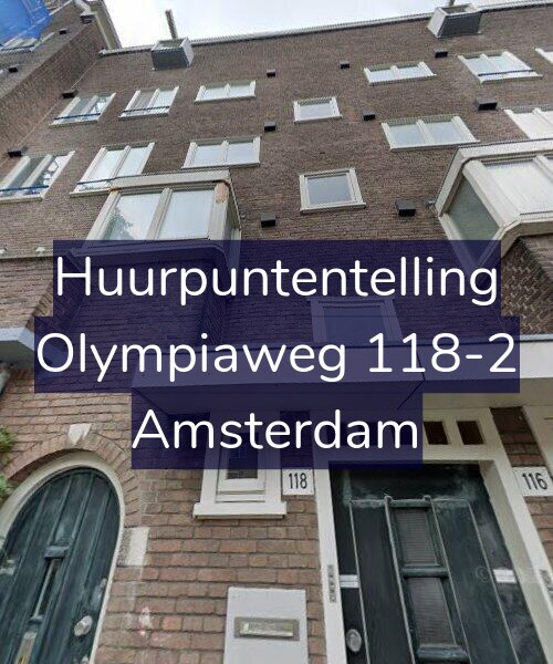 Foto gevel Huurpuntentelling voor Olympiaweg 118-2, Amsterdam