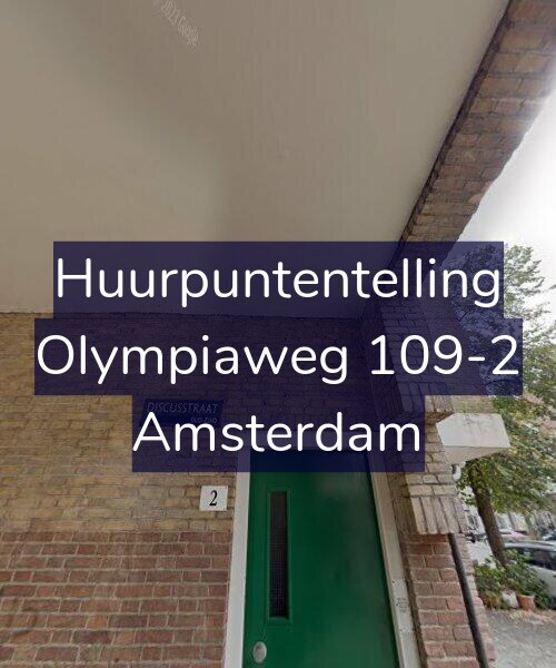 Foto gevel Huurpuntentelling voor Olympiaweg 109-2, Amsterdam