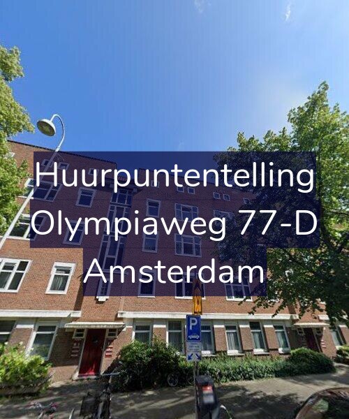 Foto gevel Huurpuntentelling voor Olympiaweg 77-D, Amsterdam