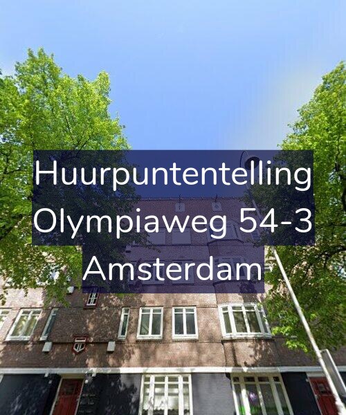 Foto gevel Huurpuntentelling voor Olympiaweg 54-3, Amsterdam