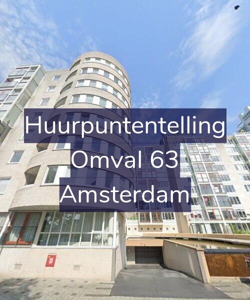 Foto gevel Huurpuntentelling voor Omval 63, Amsterdam
