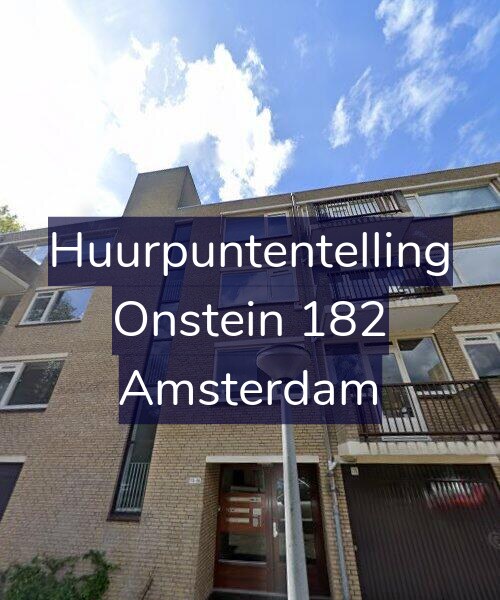 Foto gevel Huurpuntentelling voor Onstein 182, Amsterdam