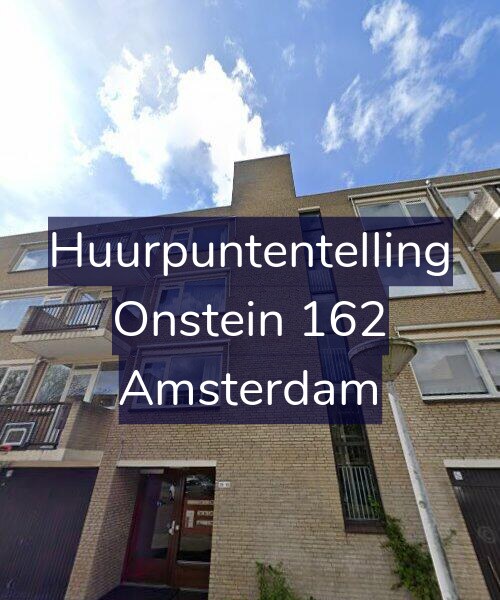 Foto gevel Huurpuntentelling voor Onstein 162, Amsterdam