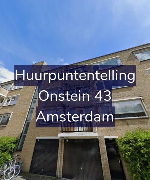 Foto gevel Huurpuntentelling voor Onstein 43, Amsterdam